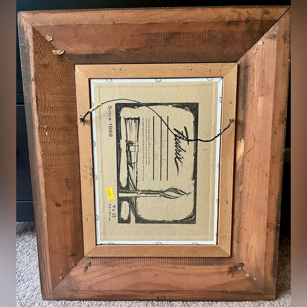 MCM Vintage Still Life Oil Painting Apples Grapes Signed Marling 1982 Framed Art - Picture 6 of 11